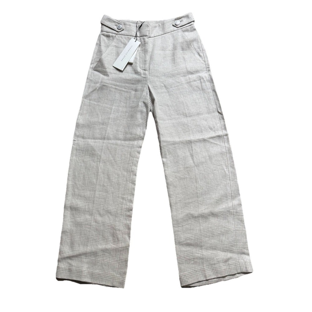 Veronica Beard Oatmeal Tan 'Isley" High Waist Wide Leg Pants, Sz 0 NWT! Linen‎ - Picture 2 of 14